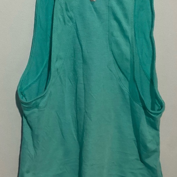 Under Armour Blue/Green Workout Tank with Silvertone Logo Size M - Picture 5 of 7